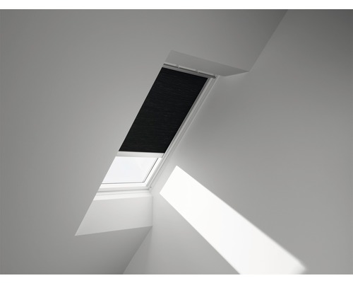 Store plissé alvéolaire VELUX uni noir à commande électrique FMC C06 1047S