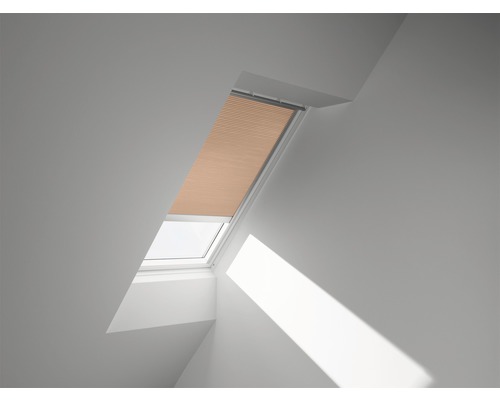 VELUX Wabenplissee uni goldbeige elektrisch FMC C06 1049S