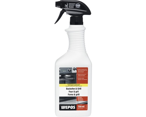 Wepos Nettoyant pour four et barbecue 750 ml Wepos nettoyant pour four et grill en flacon de 750 millilitres avec pulvérisateur