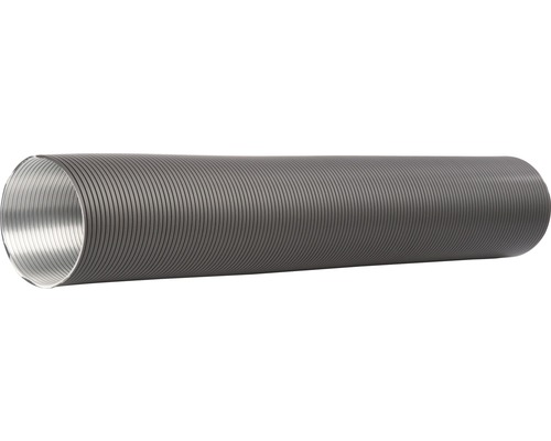 Tube flexible en aluminium Ø 80 mm revêtu par poudre gris métallique