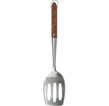 Spatule à griller en acier inoxydable avec manche en bois