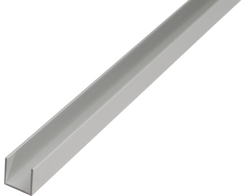 U-Profil Aluminium silber 8,6 x 12 x 1,3 x 1,3 mm 2 m