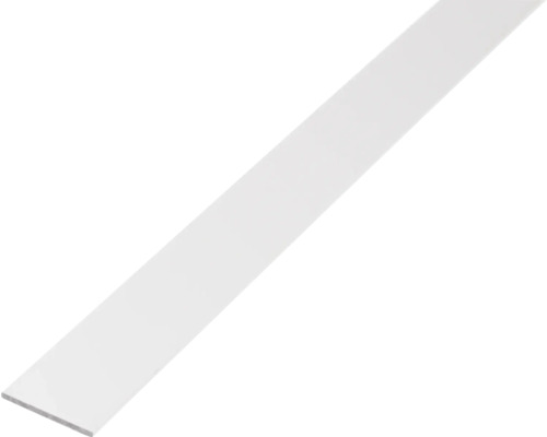 Barre plate Aluminium blanc 30 x 2 x 2 mm , 1 m Baguette en plastique