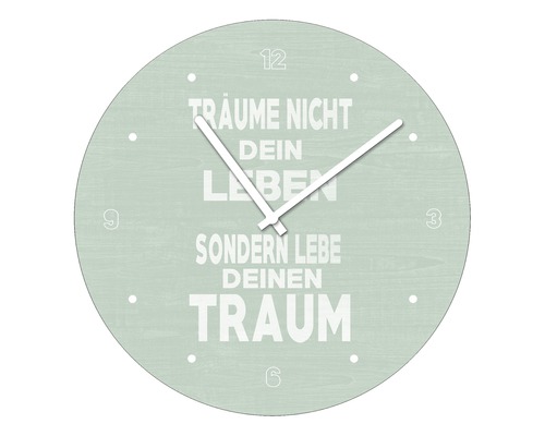 Horloge murale en verre Leben & Traum Ø 20 cm