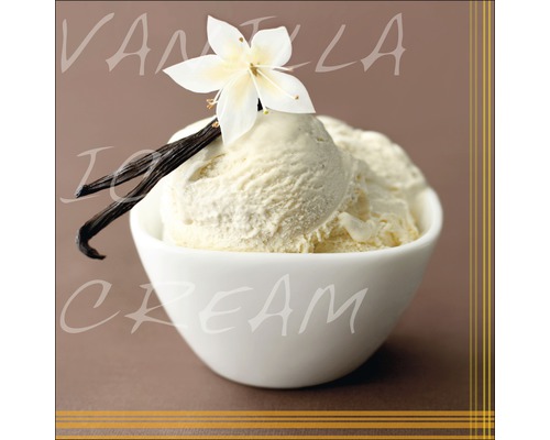 Glasbild Vanilla Ice Cream 20x20 cm