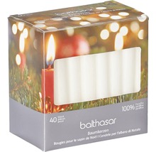 Paquet de 40 bougies pour sapin de Noël Balthasar en paraffine