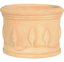 Pot de fleurs en terre cuite avec motif d''arbre