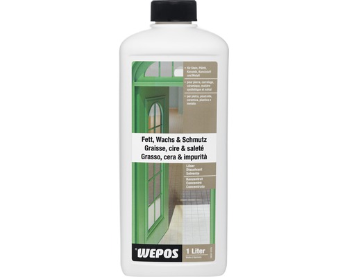 Wepos Produit dégraissant, décirant, détachant 1 L WEPOS dégraissant, cire et détachant, bouteille de 1 litre