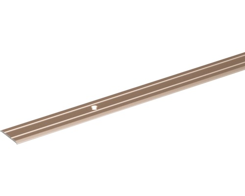 Profilé de transition Aluminium bronze 25 x 1,8 mm , 2 m Rail profilé avec trou de forage