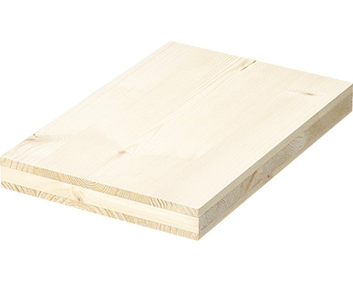 Panneau à trois couches en épicéa B/C + 19 mm 1250x500 mm Panneau en bois massif