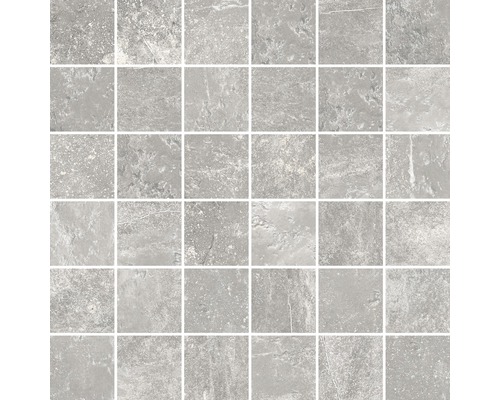 Mosaïque en grès cérame fin ardoise gris 30x30 cm Mosaïque carrée aspect pierre