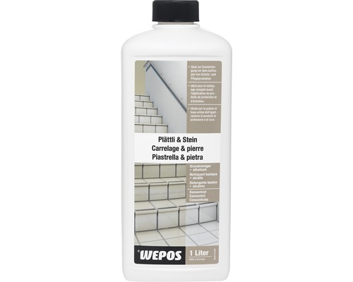 Wepos Nettoyant de base pour carrelages et pierres alcalin 1 L