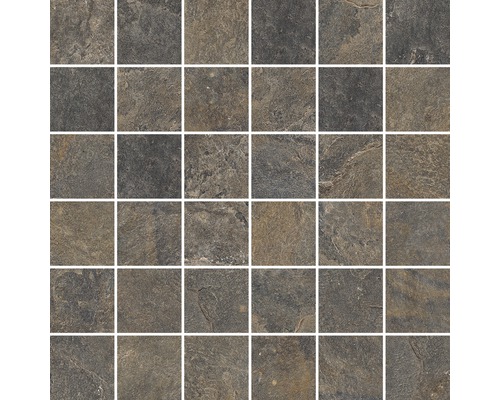 Mosaïque en grès cérame fin ardoise multicolore 30x30 cm Mosaïque en grès cérame