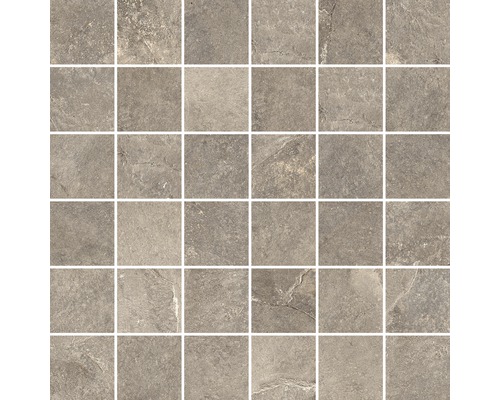 Mosaïque en grès cérame fin ardoise taupe 30x30 cm Carreau mosaïque en grès cérame