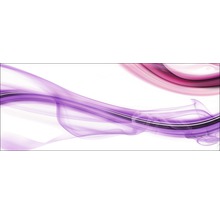 Glasbild High Pink Wave I 50x125 cm