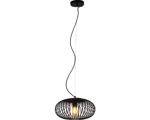 Hängelampe mit Metallkäfigschirm