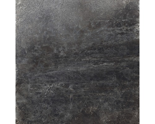 Wand- und Bodenfliese Schiefer dark 60x60 cm lappato Dunkle Bodenfliese mit Steinoptik