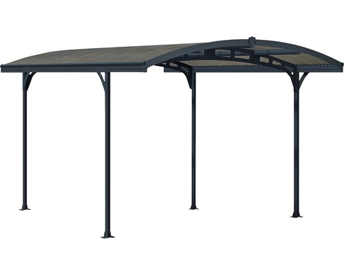 Abri de voiture indépendant avec toit incurvé