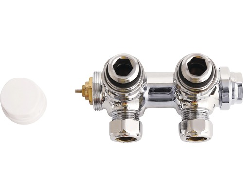 Bloc de raccordement de radiateur pour système bitube