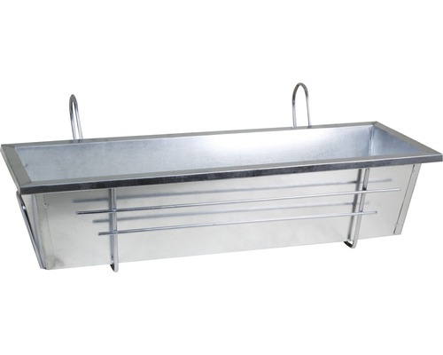 Blumenkasten Zink 60x18x18 cm silber Blumenkasten Zink 60x18x18 cm silber