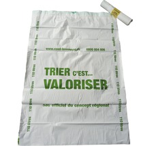 Eine Rolle Abfallsäcke mit einem Fassungsvermögen von 110 Litern.