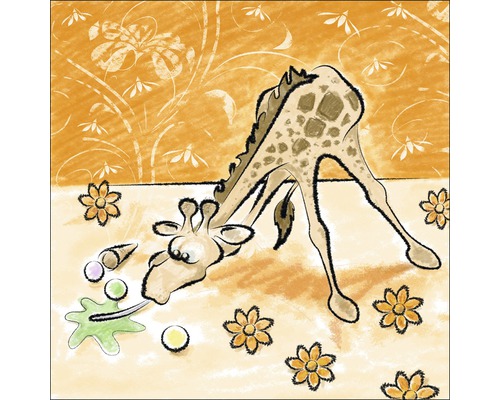 Tableau sur toile Gina girafe 27x27 cm
