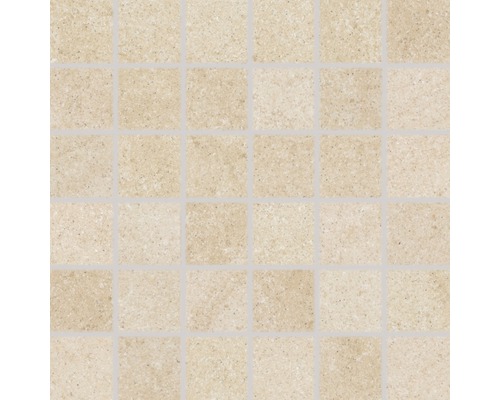 Mosaïque en grès cérame Udine beige non émaillé 30x30cm, 3 pièces