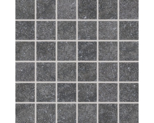 Feinsteinzeugmosaik Udine schwarz unglasiert 30x30 cm Fliesenmosaik aus Steinzeug