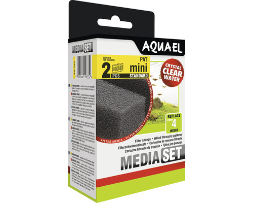 Eponge filtrante AQUAEL pour Pat Mini 2 pièces Aquael Media Set pour filtre d''aquarium, 2 pièces