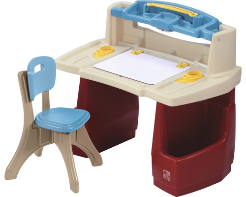 Table de dessin pour enfants Step2 Deluxe Art Master Desk rouge-beige
