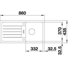 Blanco FAVUM 45 S Spüle BxT 860x435 mm Silgranit weiss 524229