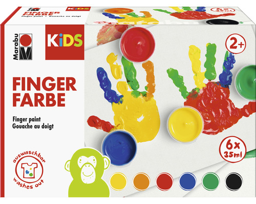 Marabu Kids Fingerfarben Set 6x 35 ml