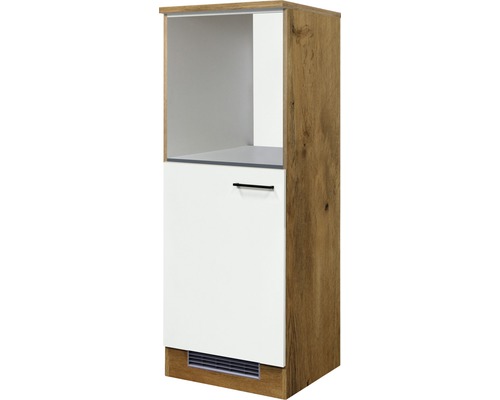 Backofen/Kühlumbauschrank Flex Well Vintea BxHxT 60x169x60 cm Frontfarbe magnolienweiss - Korpusfarbe lancelot oak