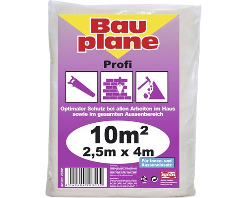 Bâche de chantier pro 2.5 x 4 m Bâche de protection Profi avec une surface de 10 mètres carrés