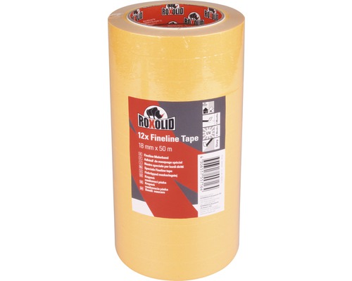 ROXOLID Profipack Fineline Tape 18 mm x 50 m 12 Stück