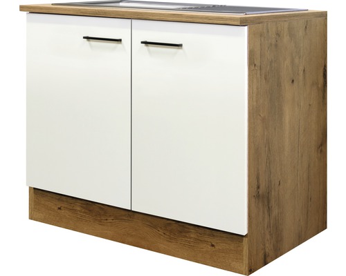 Spülenunterschrank Flex Well Vintea Breite 100 cm magnolia matt