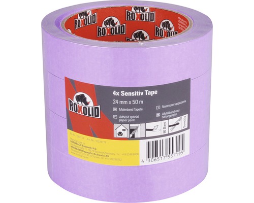 Pack pro ROXOLID Fineline Tape papier peint 24 mm x 50 m 4 pièces