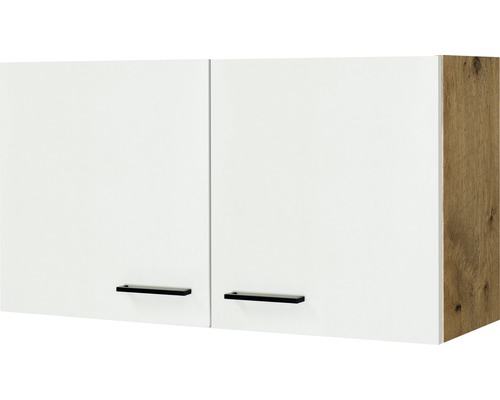 Hängeschrank Flex Well Vintea BxHxT 100x54.8x32 cm Frontfarbe magnolienweiss - Korpusfarbe lancelot oak