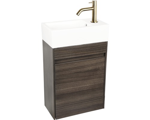 Waschtischunterschrank mit Waschbecken und Armatur