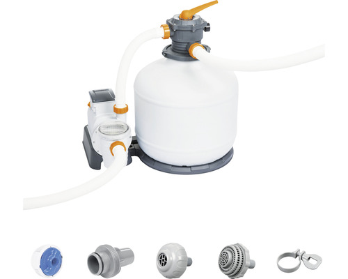 Sandfilteranlage mit Pumpe und Zubehör für Schwimmbecken