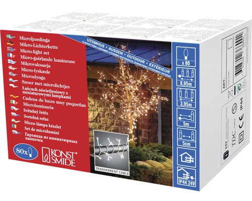 Emballage de guirlande micro-lumineuse Konstsmide avec 80 lampes