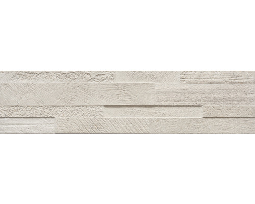 Feinsteinzeug Verblender Sandstein beige 3D 15x61 cm Dekorfliese mit Holzoptik