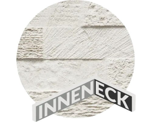 Innenecke Sandstein weiss 20x10x15 cm