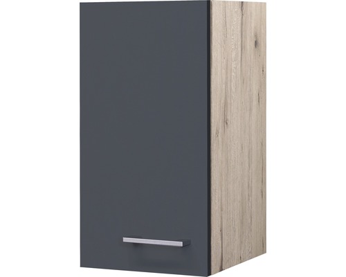 Hängeschrank Flex Well Tiago BxHxT 30x54.8x32 cm Frontfarbe basaltgrau - Korpusfarbe san remo eiche hell