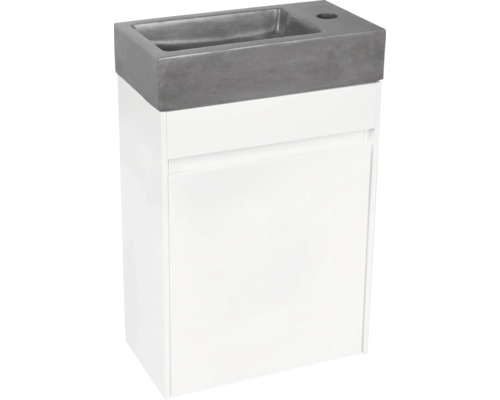 Meuble sous-lavabo avec vasque en béton