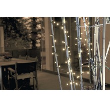 Tiges de bambou décoratives avec guirlande lumineuse blanc chaud à l''extérieur