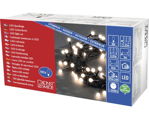 Guirlande lumineuse à LED pour extérieur en emballage
