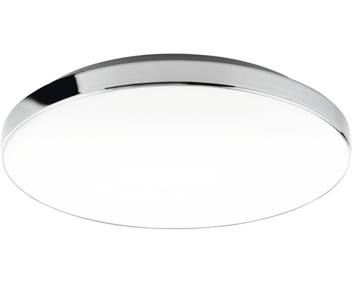 Plafonnier rond avec bord chromé