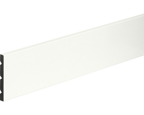 SKANDOR Sockelleiste PVC KU068 weiss glänzend 8 x 68 x 2400 mm Weisse Sockelleiste