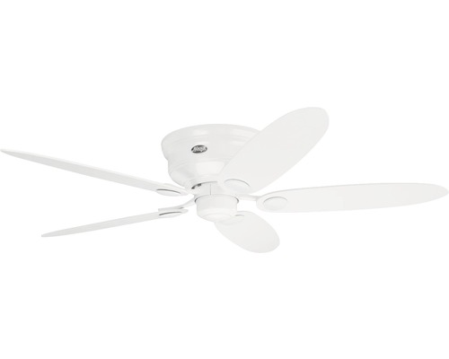 Ventilateur de plafond Hunter Fan Low Profile III Ø 132 cm avec cinq pales en érable blanc